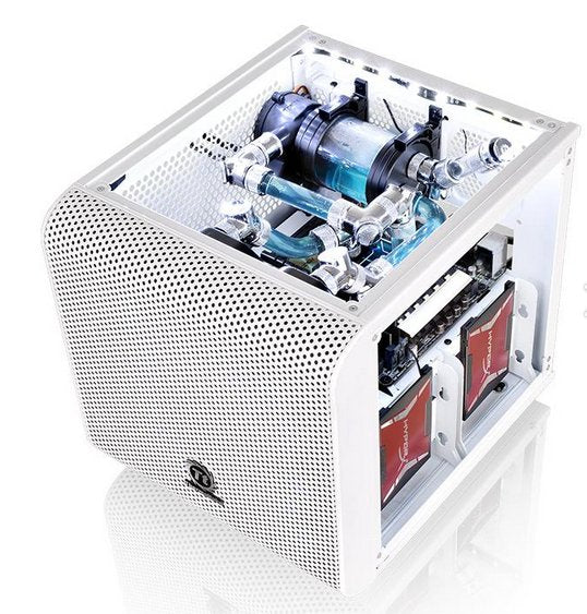 Caja Pc Thermaltake Minitorre Mini Itx Core V1 Blanco Ca-1b8-00s6wn-01