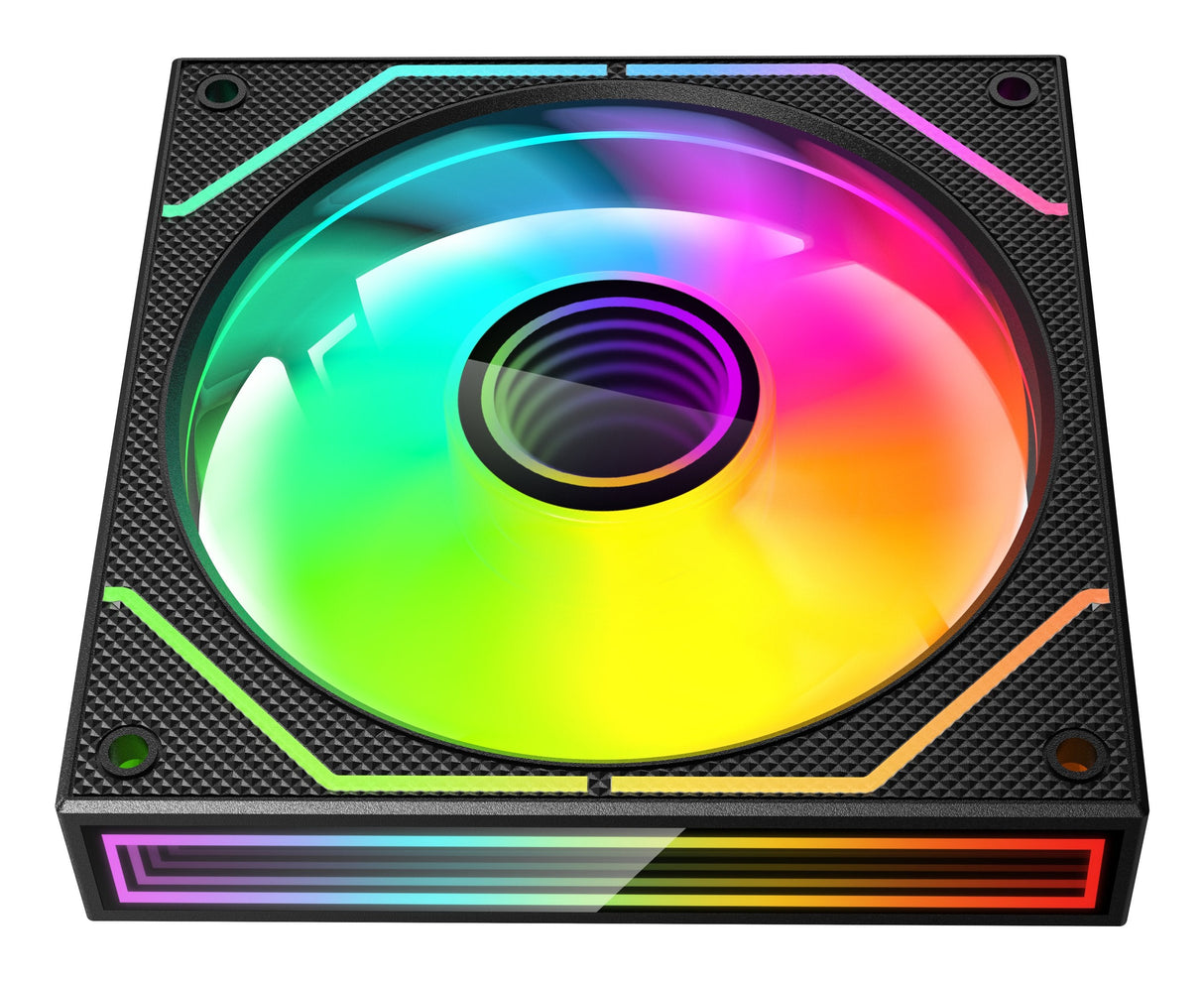 Kit 2 Ventiladores Auxiliar Mf-3d Pro Negro Mars Gaming <Div Class='Especificaciones'>. 2x Ventiladores 120mm / Argb / Control Remoto /  Hasta 1600 Rpm.