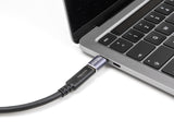 Delock Usb Adapter 40 Gbps Usb Type-C Pd 3.1 240 W Stecker Zu Buchse Portschoner 8k 60 Hz Metall