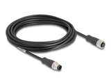 Delock 80805 Cable M12 Codificado A 8 Pin Macho A Hembra Pvc 5 M