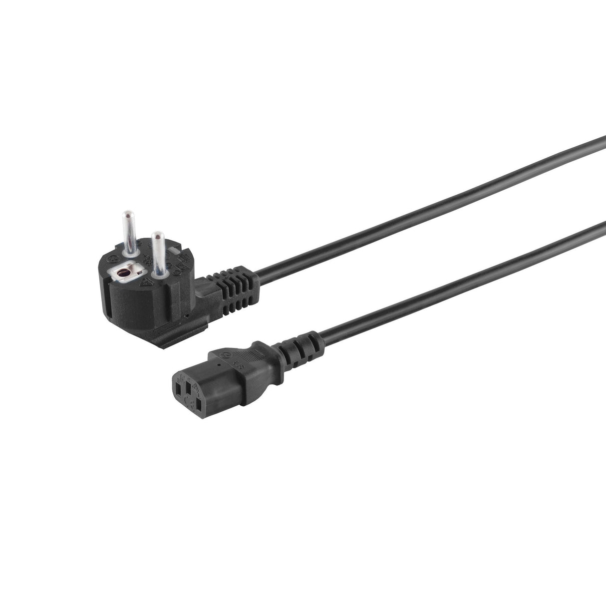 Netzanschlusskabel 230v Für Kaltg. Cee7/7-C13 Vde Schwarz 3,0m