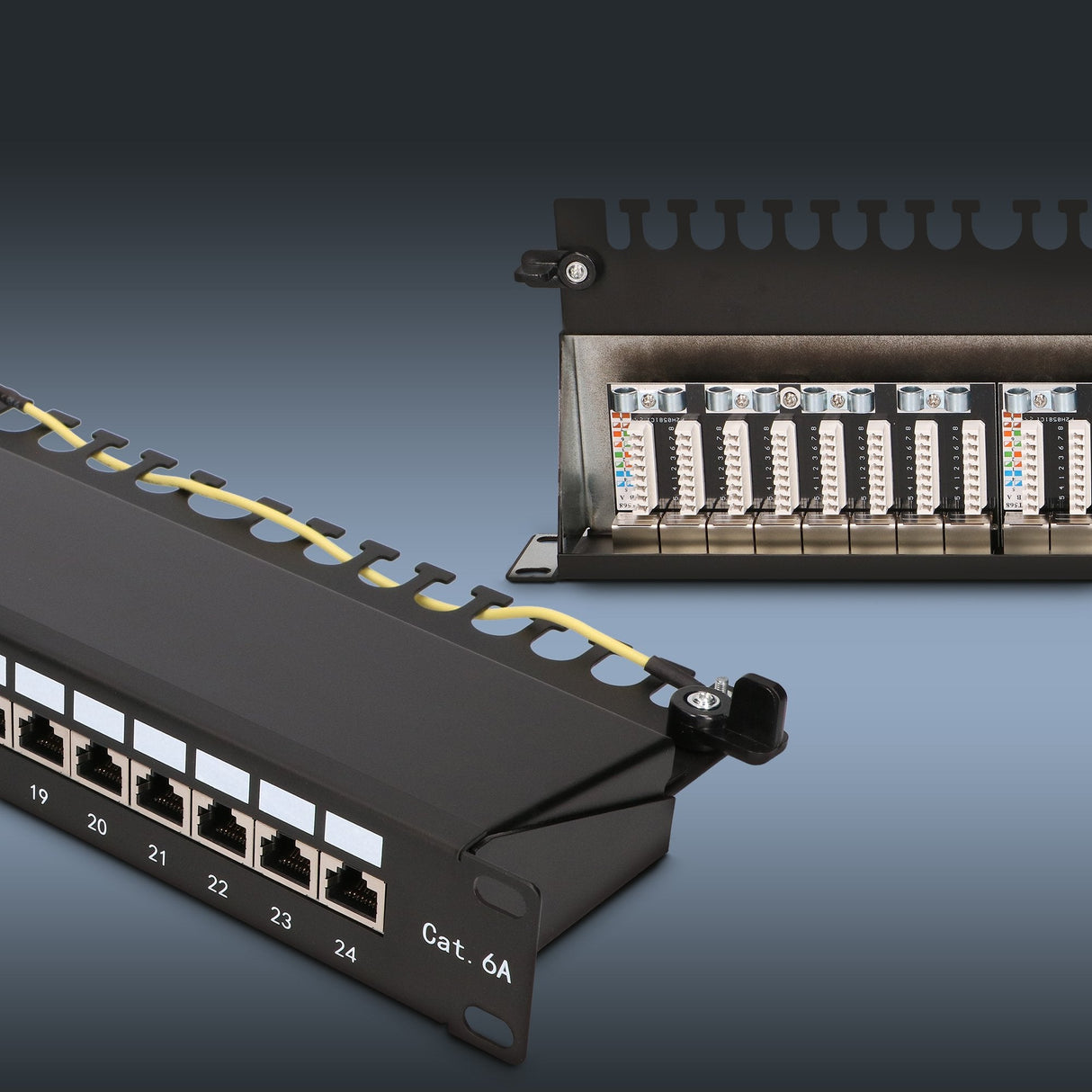 Extralink Cat6a Stp Patch Panel 24 Port - Cable - Cat 6a