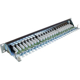 Patch Panel Inline Cat.6 24 Puertos 19" 1he Negro Ral9005