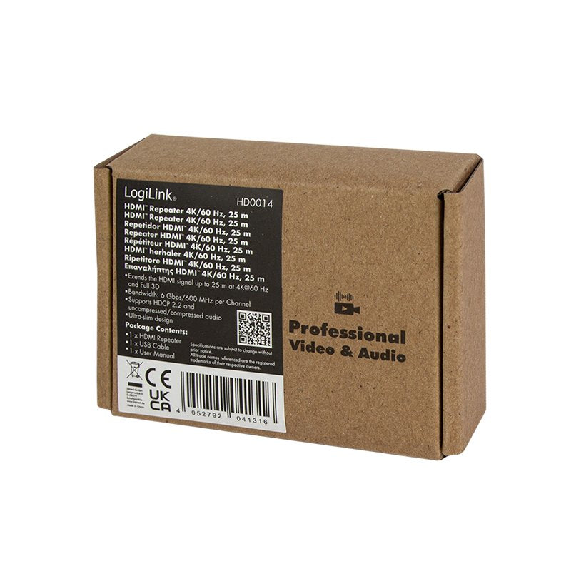 Logilink 4k Hdmi Repeater, 25 M