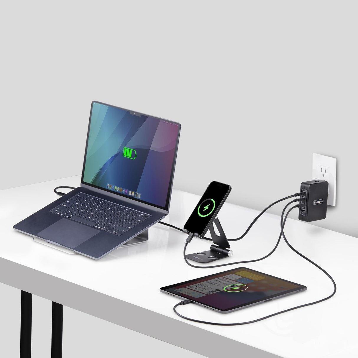 Cargador Usb-C/Usb-A De Pared Char Gan Pd 140w - Tipo C Pd 3.1