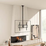 Aisens Soporte De Techo Pro Giratorio, Inclinable, Extensible Y Nivelable Para Monitor/Tv 80kg De 50-100, Negro