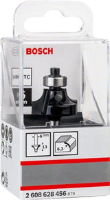 Bosch Professional Fresa Para Redondear Standard For Wood, Radio 6,3 Mm, Eje Ø 6 Mm, Doble Filo, Rodamiento Axial De Bolas