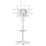 Techly Floor Stand With Trolley Shelf Lcd Led Plasma Tv 37inch-86" White