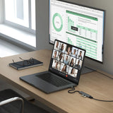 Satechi 4-W-1 Usb-C Slim Multiport 4k Usb-C (Usb-C, 4k Hdmi, 2x Usb-A) (Gris)