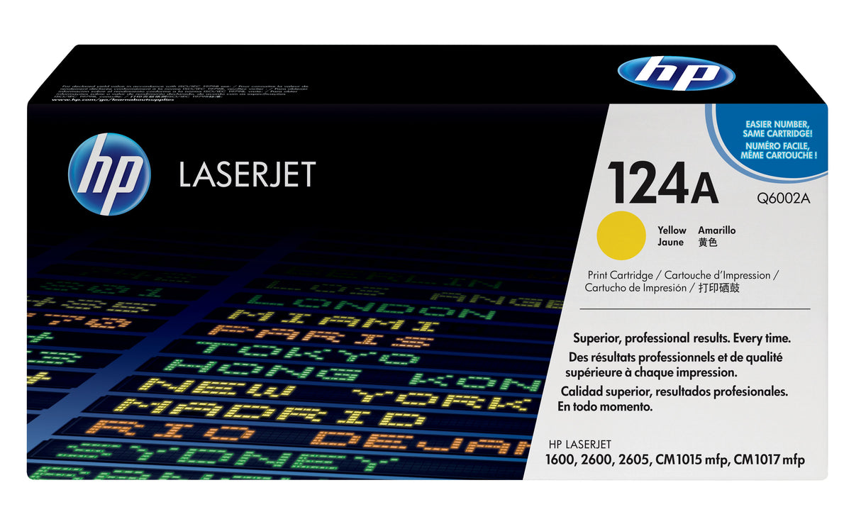 EAN 0193808127076 - HP 124A Yellow Original LaserJet Toner Cartridge cartucho de tóner 1 pieza(s) imagen 1