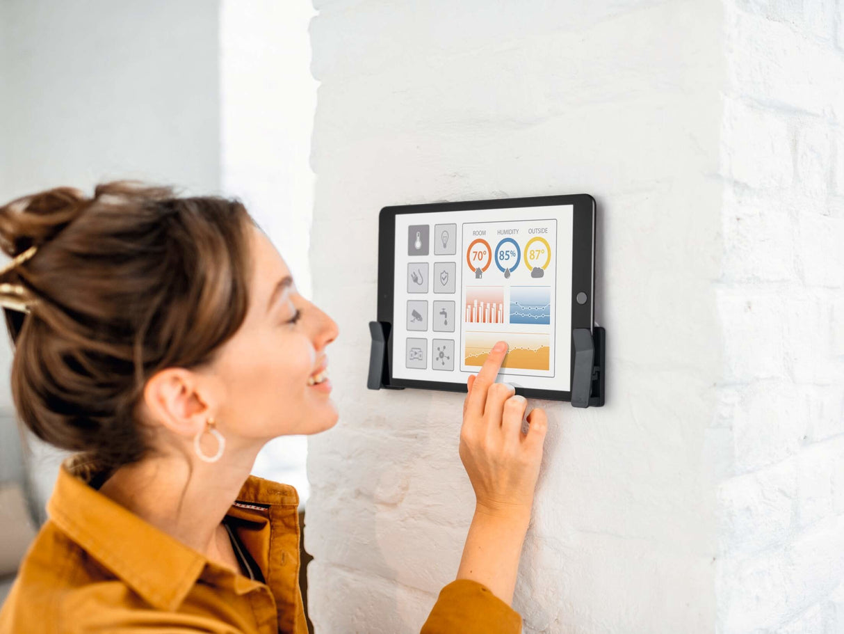 Durable Soporte De Pared Universal Para Tablet Visioclip Plateado