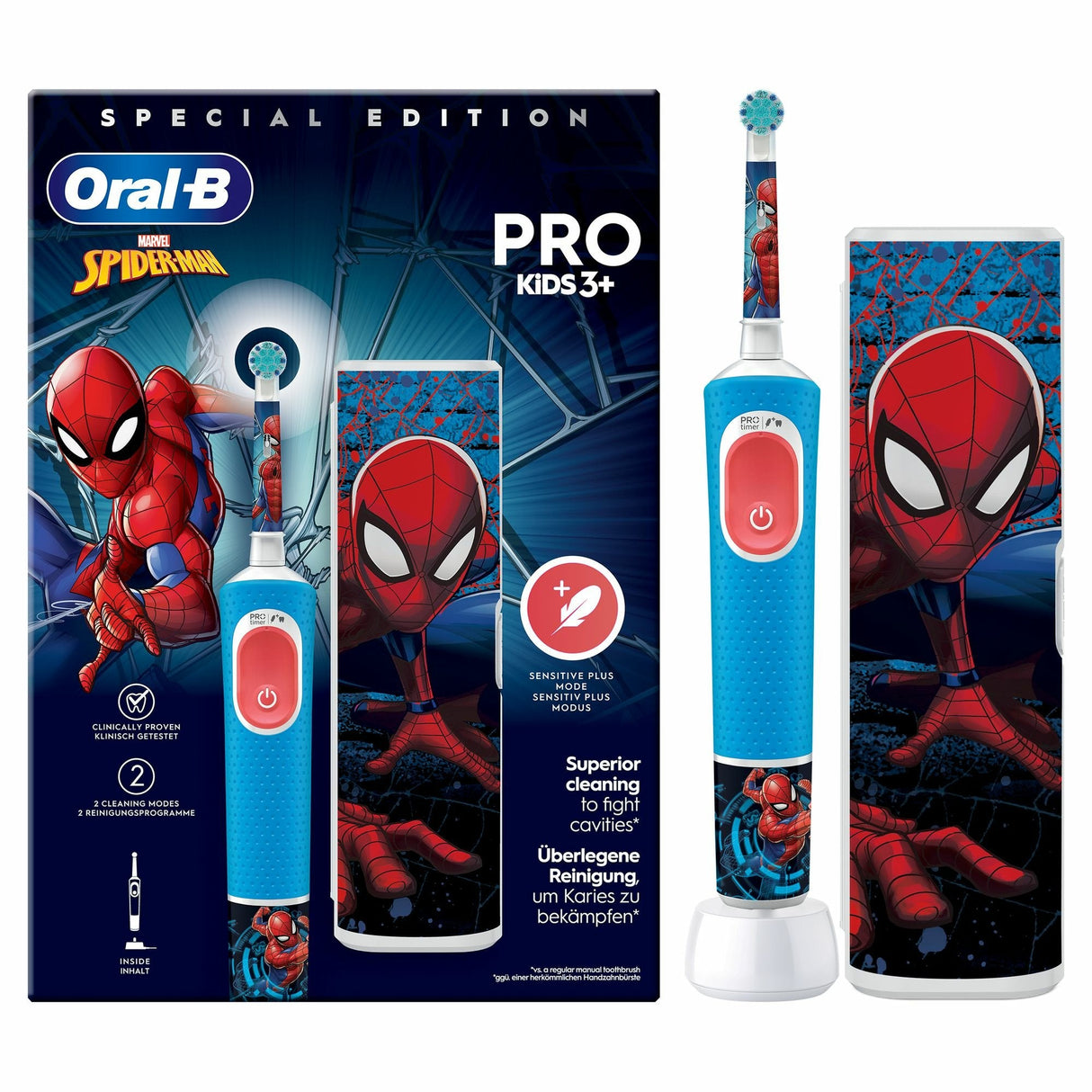 Cepillo Dental Oral-B Vit.Kids.Spiderman + Funda Viaje