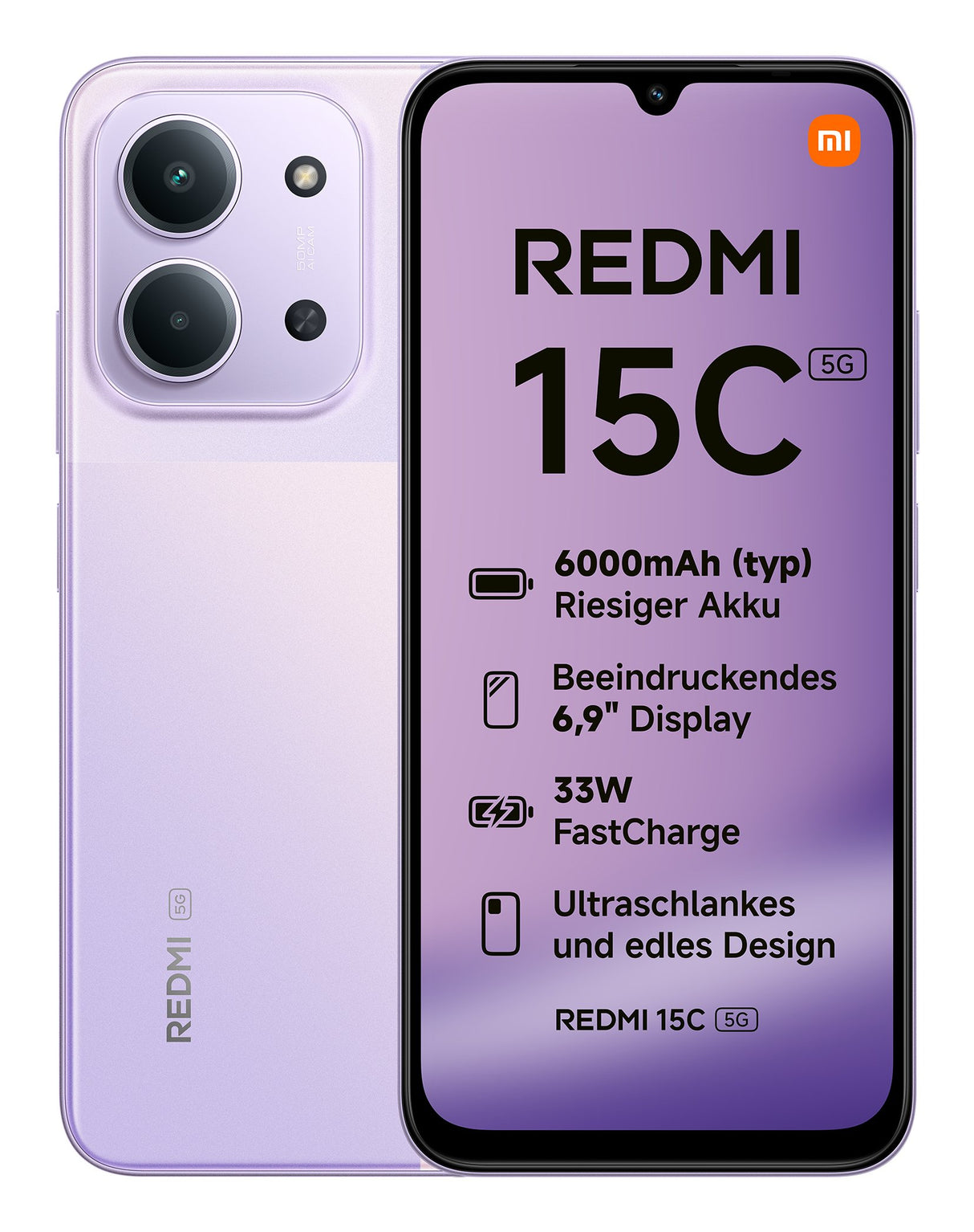 EAN 6932554458485 - Xiaomi Redmi 15C 17,5 cm (6.9") 5G USB Tipo C 4 GB 128 GB 6000 mAh Púrpura imagen 1