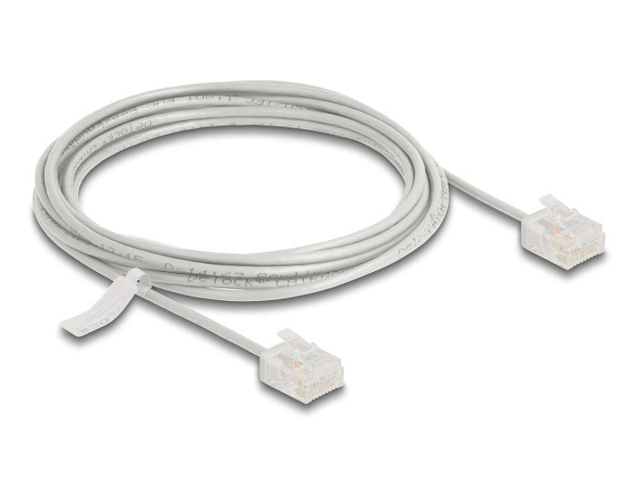 Delock Rj45 Cable De Red Cat.6 Utp Ultra Slim 3 M Gris Con Kurzen Machon