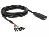Delock 63946 Converter Usb Type-C 2.0 Male To Lvttl 3.3 V 6 Pin Pin Header Female Separate 2.0 M