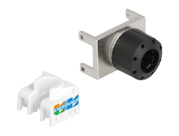 Delock Keystone Moduloo Rj45 Hembra A Lsa Cat.6a 180° Metall