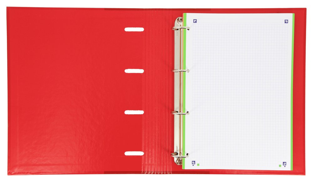 Oxford Carpeta 4 Anillas Classic Europeanbinder C/ Recambio 100h 5x5 A4+ Rojo