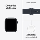 Apple Watch Se3 Gps 40mm Caja De Aluminio Medianoche Correa Deportiva Azul Marino S M