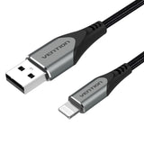 Cable Usb 2.0 Lightning Vention Labhf Usb Macho Lightning Macho 1m Gris
