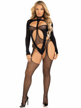 Leg Avenue - Bodystocking Rejilla Negro