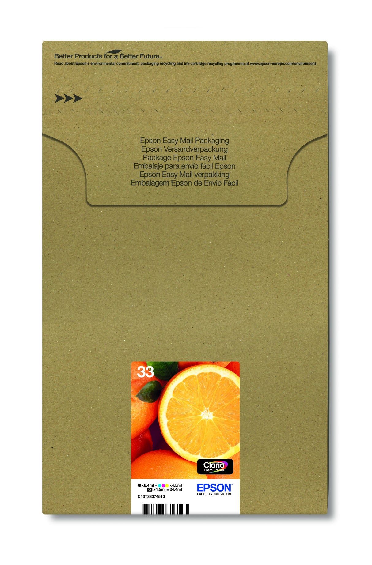 EAN 8715946616193 - Epson Oranges C13T33374510 cartucho de tinta 1 pieza(s) Original Rendimiento estándar Negro, Foto negro,  imagen 2