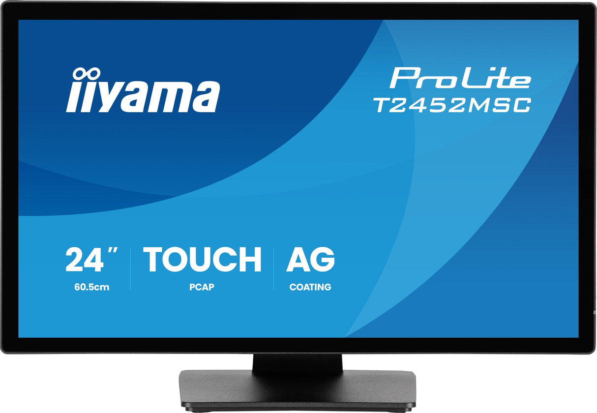 Iiyama Prolite T2452msc-B2ag (60.5 Cm (24 Zoll), Negro (Matt), Fhd, Ips, Touchscreen, Hdmi, Dp, Entspiegelung, 120hz Panel) T2452msc-B2ag