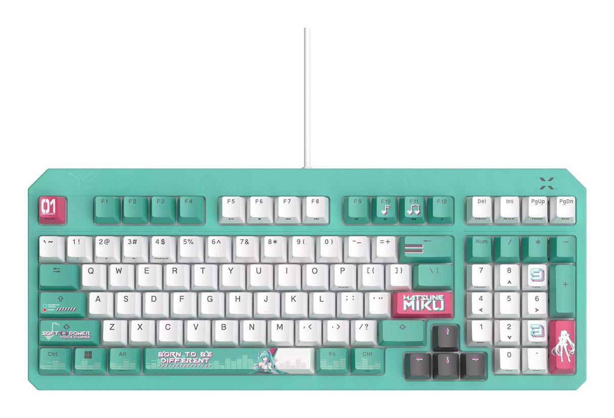 Asus Tuf Gaming K3 Gen Ii Hatsune Miku Edition Teclado 96% Compact Backlit Usb Verde