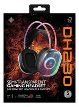Auriculares Deltaco Gaming Rgb Beleuchtet Halbtransparente