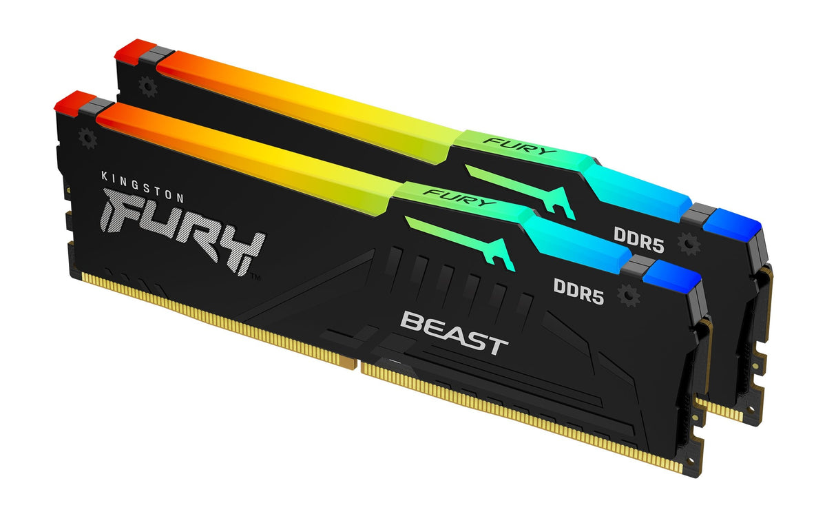 Kingston 64gb 5600mt S Ddr5 Cl40 Dimm Kit Of 2 Fury Beast Rgb