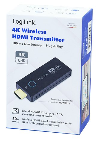 Logilink Hdmi Byod Transmitter Unit For Hdw0111, Wireless, 50m, 4k@30hz