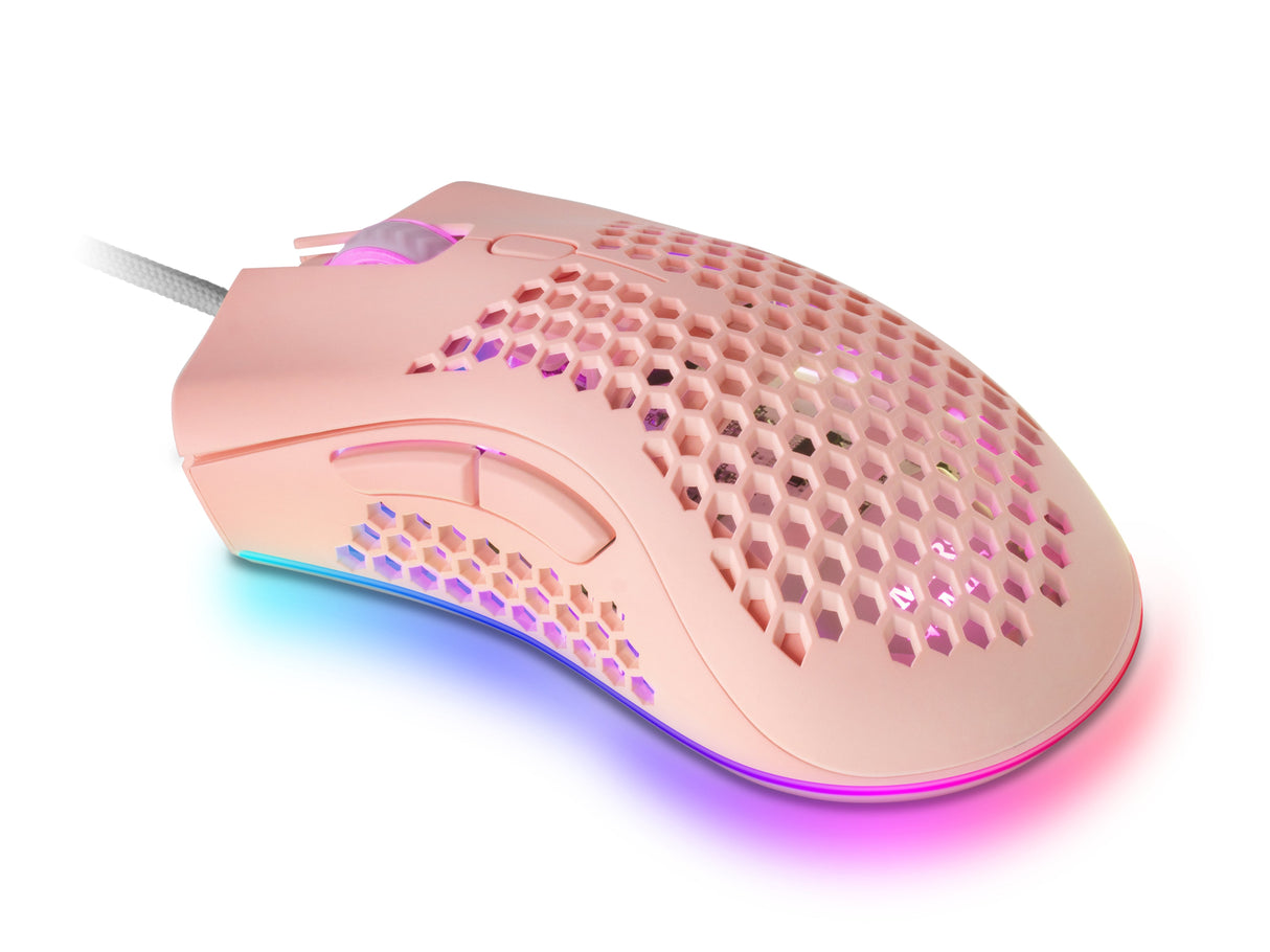 Raton Optico Mmex Rgb Pink Mars Gaming 32000dpi/Rgb Chroma/7 Botones/Software