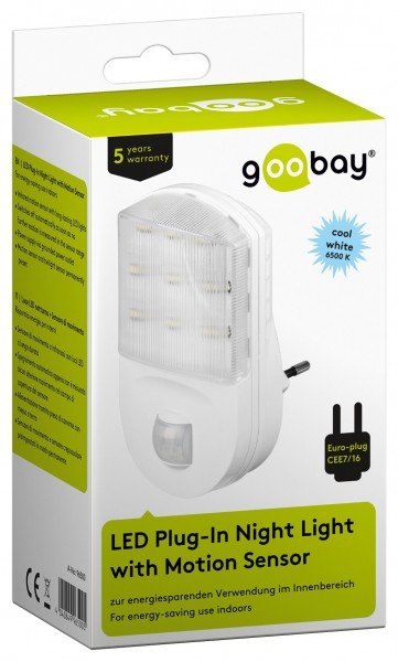 Goobay Led Night Lamp With Motion Detector - White