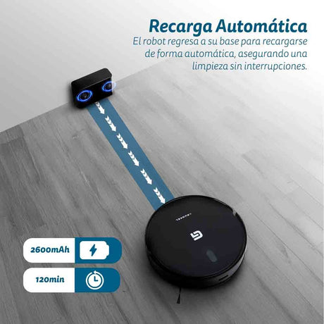 EAN 8426156018508 - Grunkel I-DANCERTURBOBRUSH aspiradora robotizada 0,25 L Negro imagen 8