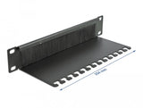Delock 10? Cablemanagement Bürstenleiste Mit Cableabfangplatte 1 He Schwarz