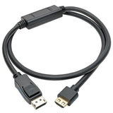 Displayport 1.4 To Hdmi Active Adapter Cable (M/M) 4k 60 Hz 4:4:4 Hdr Hdcp 2.2 3 Ft. (0.9 M)
