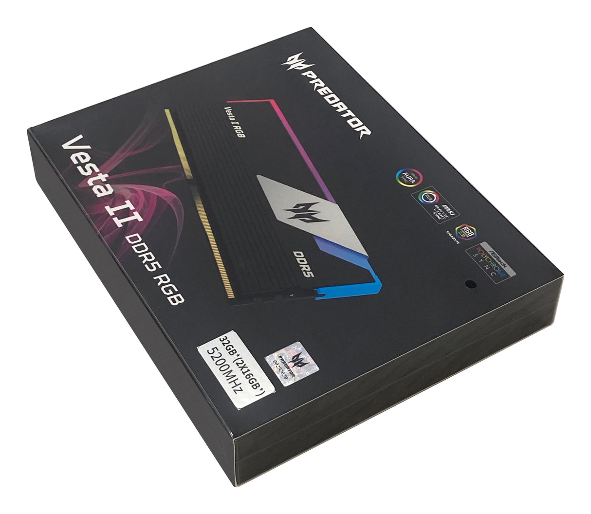 Acer Predator Vesta2  Ddr5 32g Cl34 Black Rgb 16x2 6000