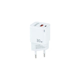 Tooq Cargador De Pared Gan Usb-C/Pd + Usb-A/Qc 30w - Blanco