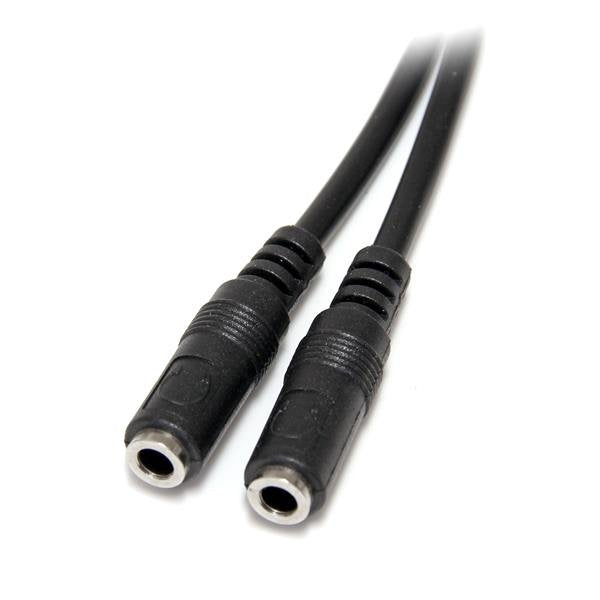 Startech Adaptador Divisor Splitte Jack 3.5 M/H Negro 0.20m Muy1mffs