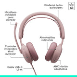 Logitech Zone Wired 2 Headset, Rose