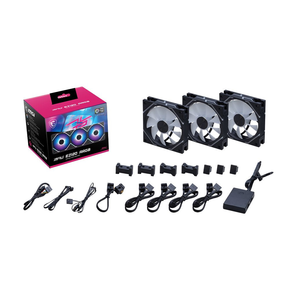 Msi Mpg Ez120 Argb Gehã¤Uselã¼fter Schwarz Triple Retail