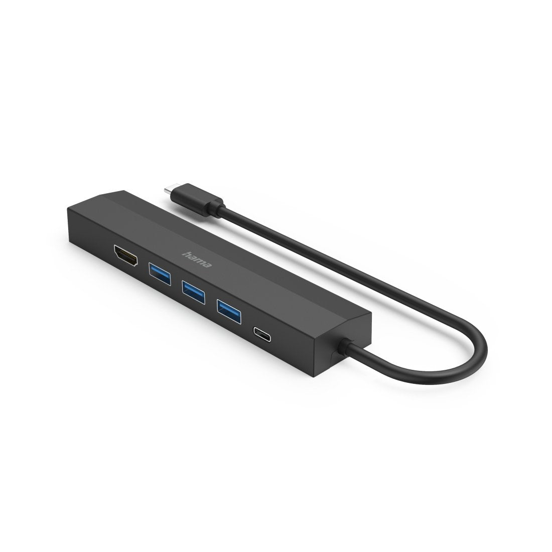 Hama Entry Hub Usb 3.2 - Potencia Maxima 100w - Cable Usb-C Integrado De 15cm - Lan Ethernet 1gbps - Hdmi 4k - 3x Usb-A