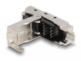 Delock Rj45 Macho A Lsa Con Protección Contra Tirones Y Cubierta Antipolvo Cat.6a Sin Herramientas