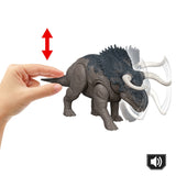 Figura  Mattel Jurassic World Wild Roar Nasutoceratops, Personaje Jgc81