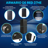 Armario Extralink 37u 600x600 Negro Rackmount  De Pie