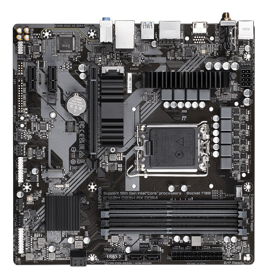Placa Base Gigabyte B760m Ds3h Ax 1700 Matx 4xddr4