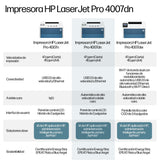 Hp Laserjet Pro 4007dn - Impresora - S/W - Duplex