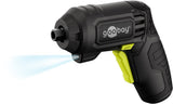Goobay Mini Cordless Screwdriver Set, 31 Pcs. - Pistol-Gr 200 Rpm Negro, Amarillo