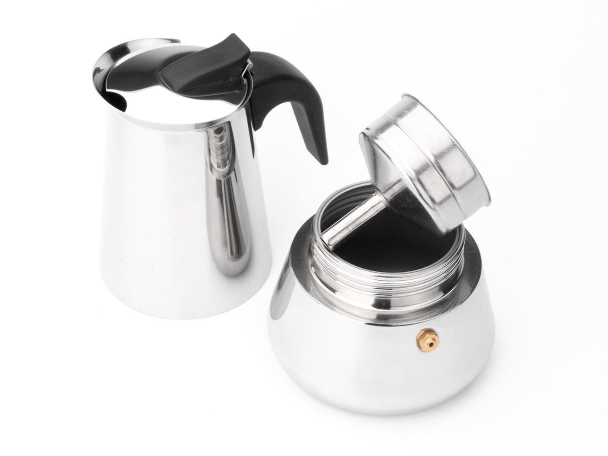 Cafetera Italiana Leopold Vienna Espresso Maker Trevi Acero/6 Tazas Lv113003