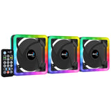 Pack 3 Ventiladores Aerocool Edge 14 Pro 14cm H66f Hub + Control Remoto