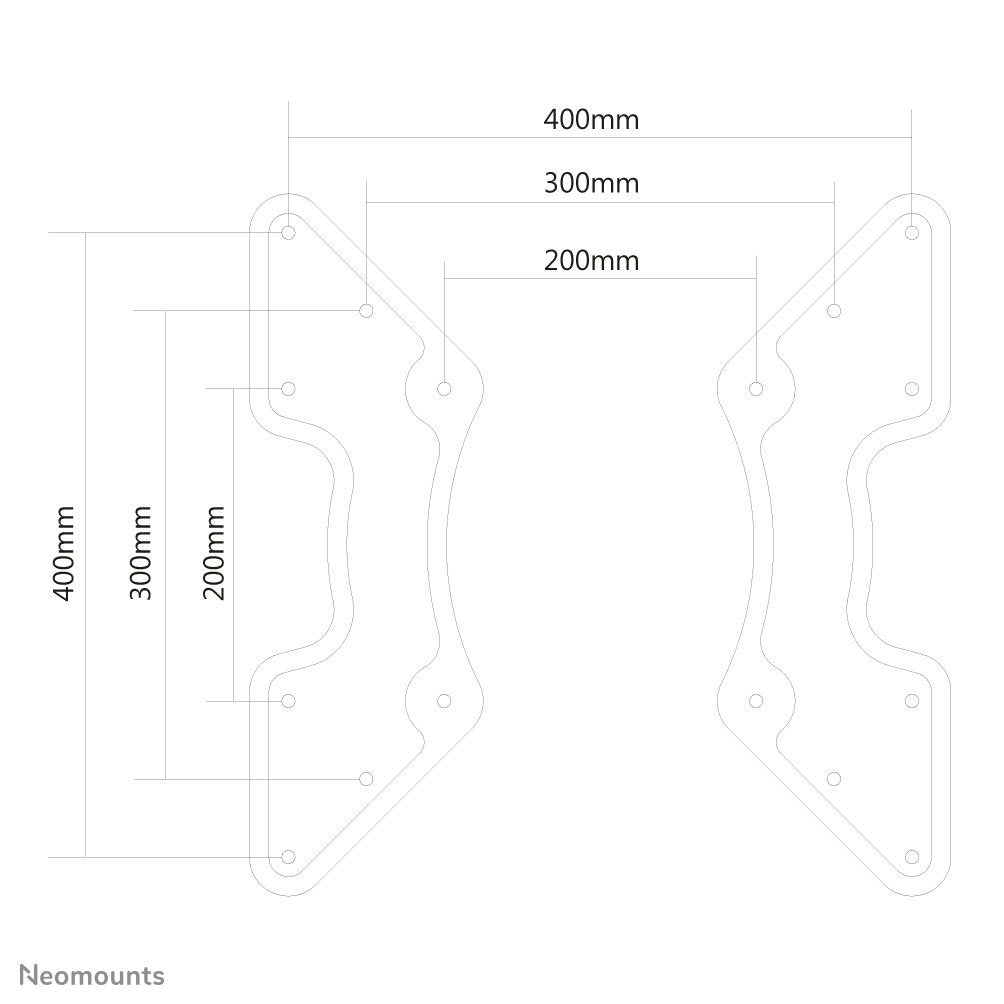 Placa Adaptadora Neomounts By Newstar. 27"-60" 1tft Negro Máx.35kg